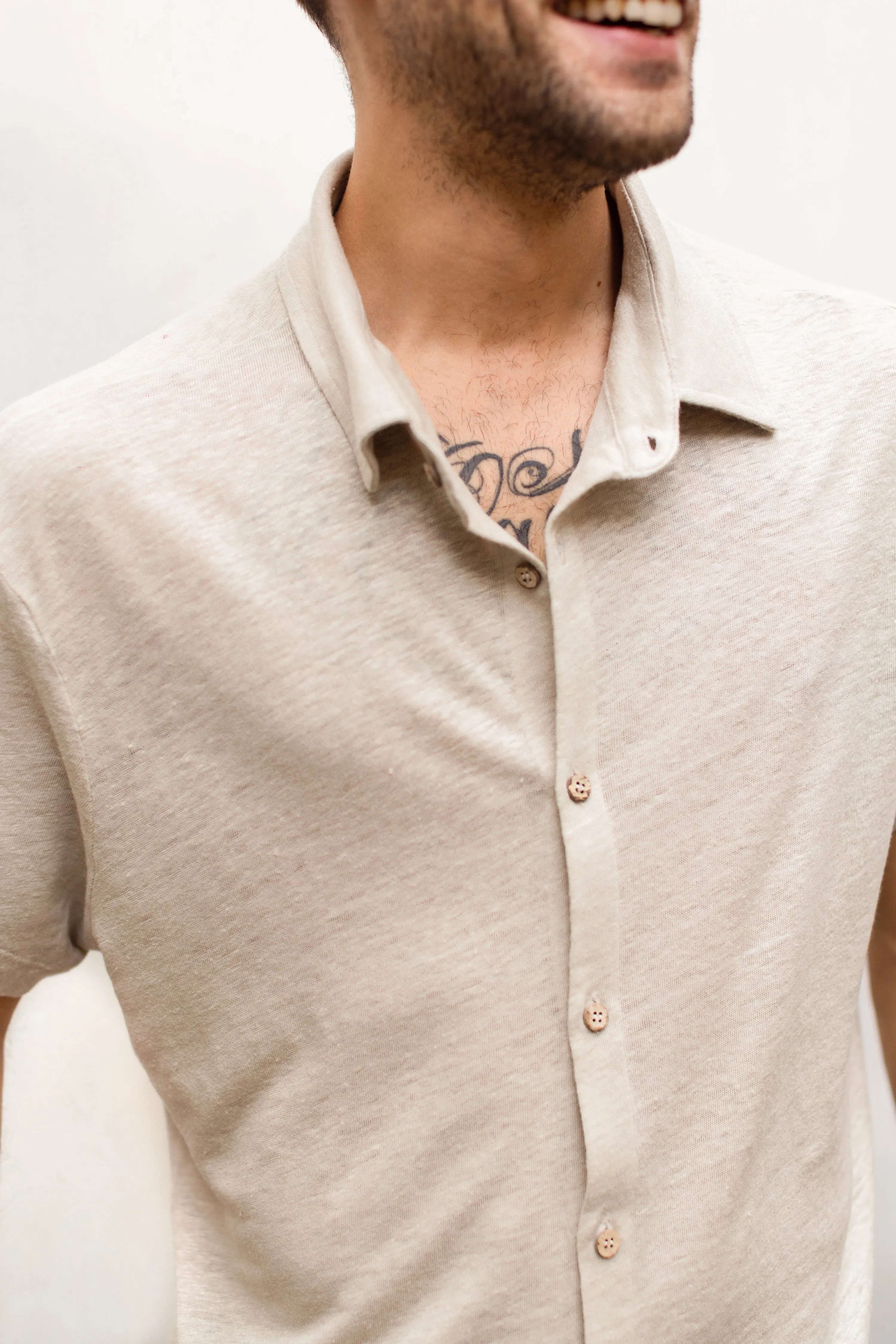 One of One / Knit Ola Shirt Bone sold by Alex Crane product image thumbnail 2