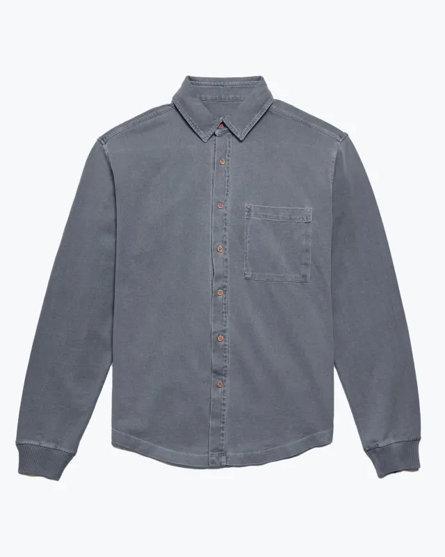 One of One / Caza Knit Shirt Slate sold by Alex Crane