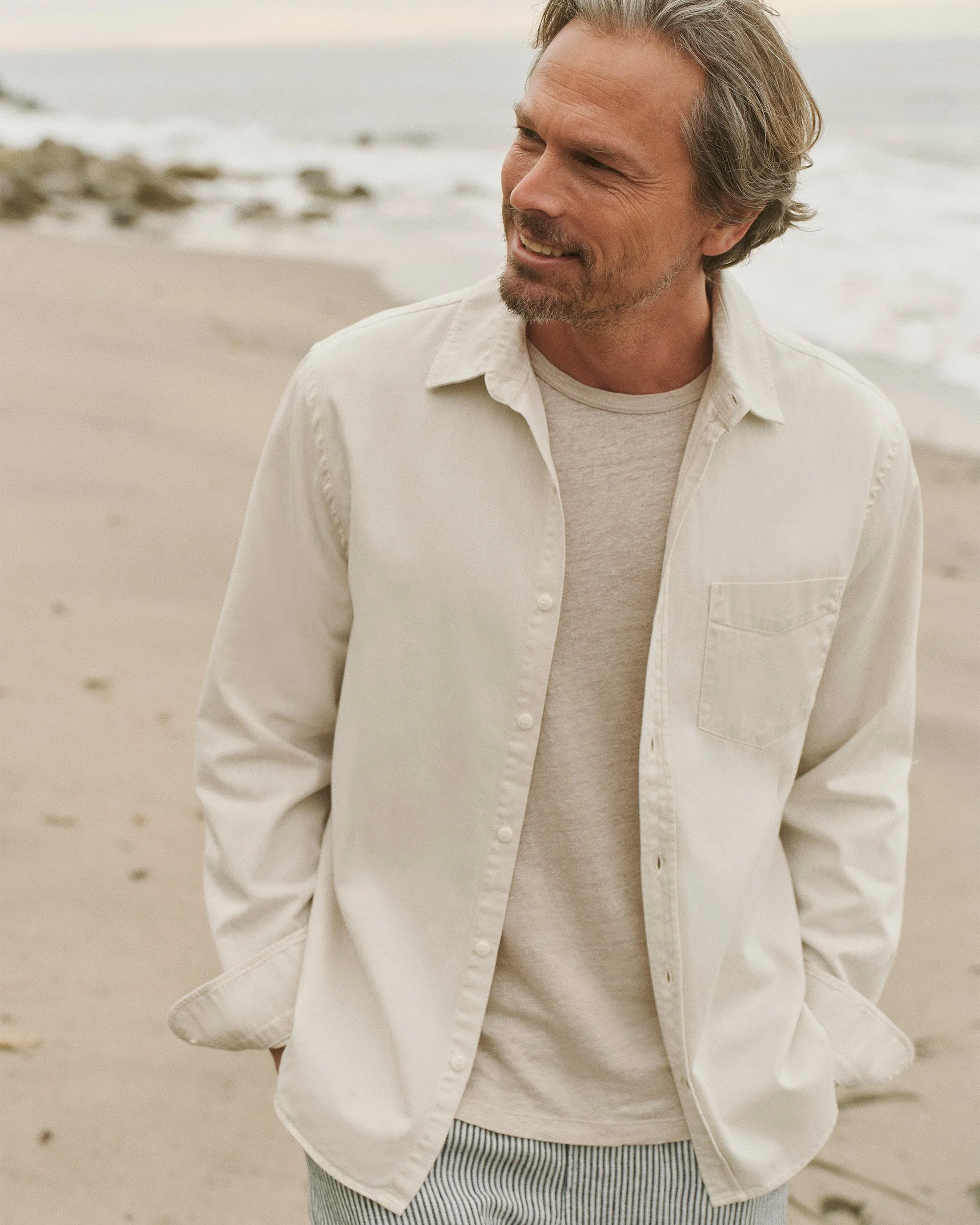 Twill Shirt / Cream sold by Alex Crane product image thumbnail 3