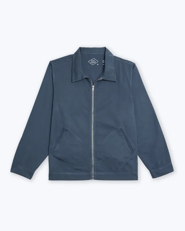 Twill Zip Jacket / Lake made by Alex Crane