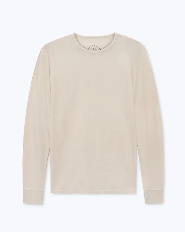 Long Sleeve Crepe Tee / Cream made by Alex Crane