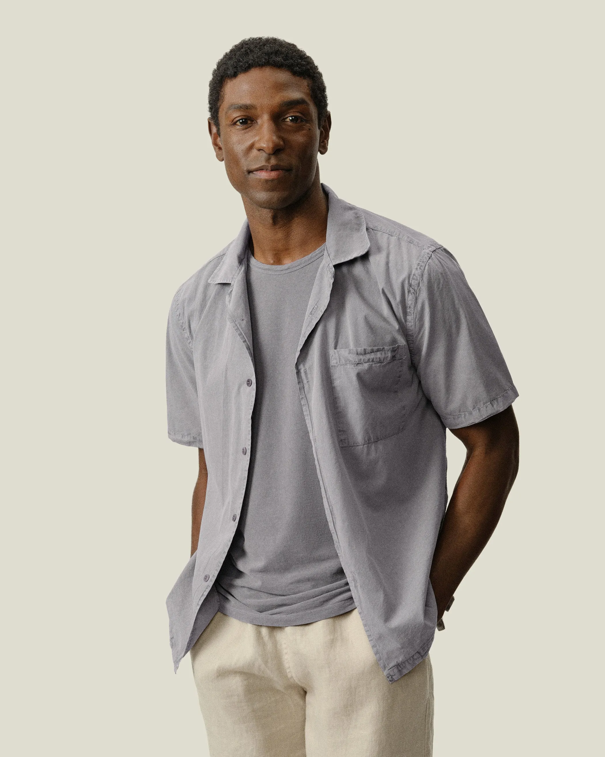 Air Cotton Camp Shirt / Silver sold by Alex Crane product image thumbnail 3