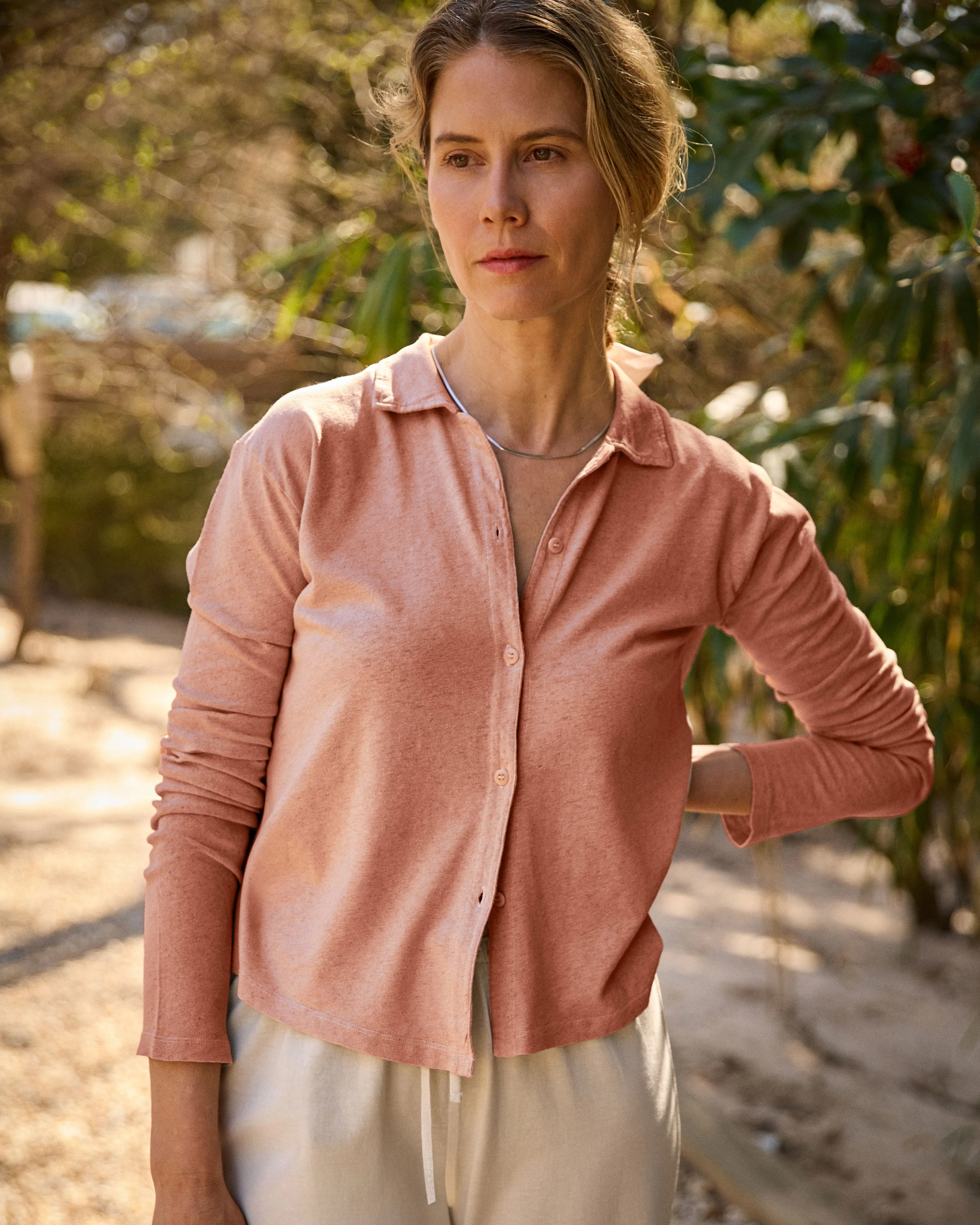 Women's Long Sleeve Knit Ola Shirt / Rose sold by Alex Crane product image thumbnail 5