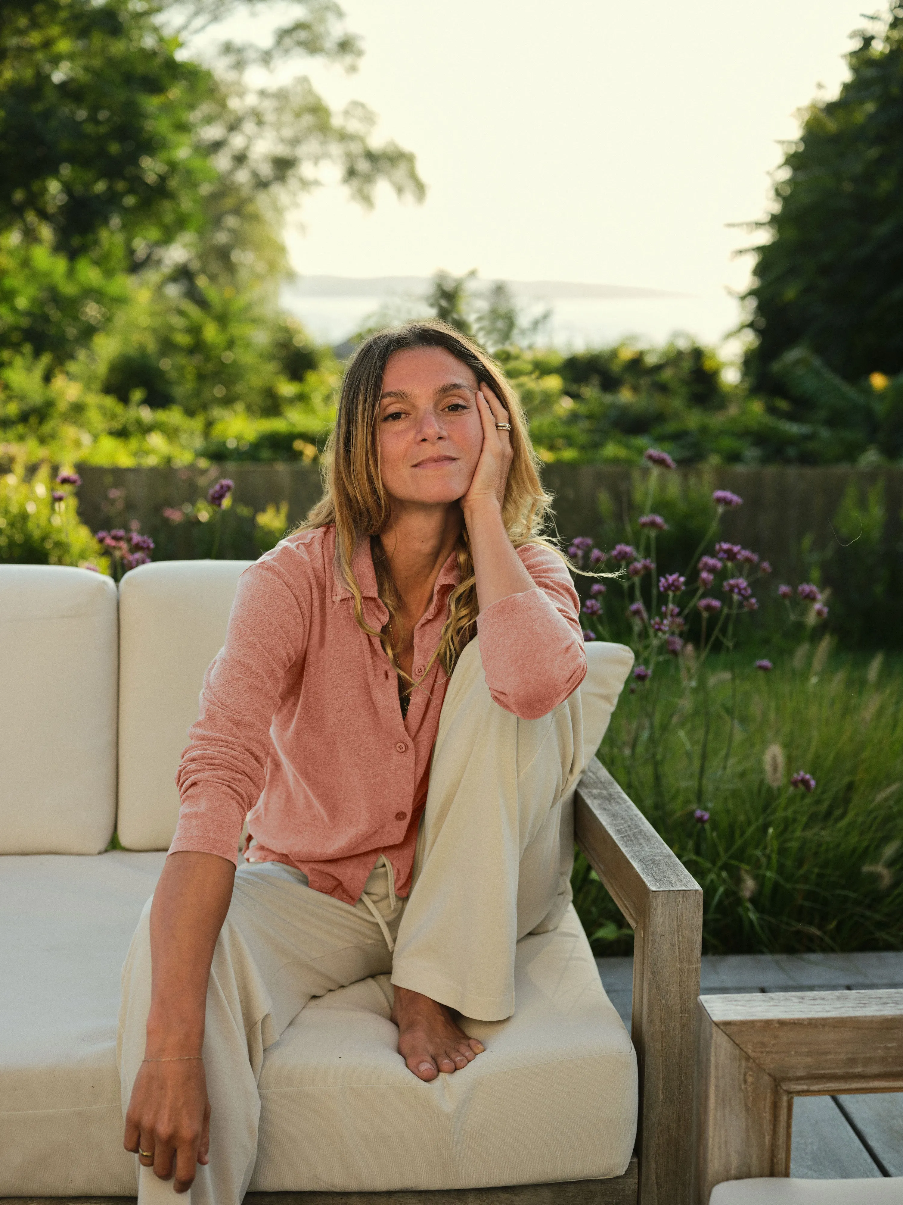Women's Long Sleeve Knit Ola Shirt / Rose sold by Alex Crane product image thumbnail 2