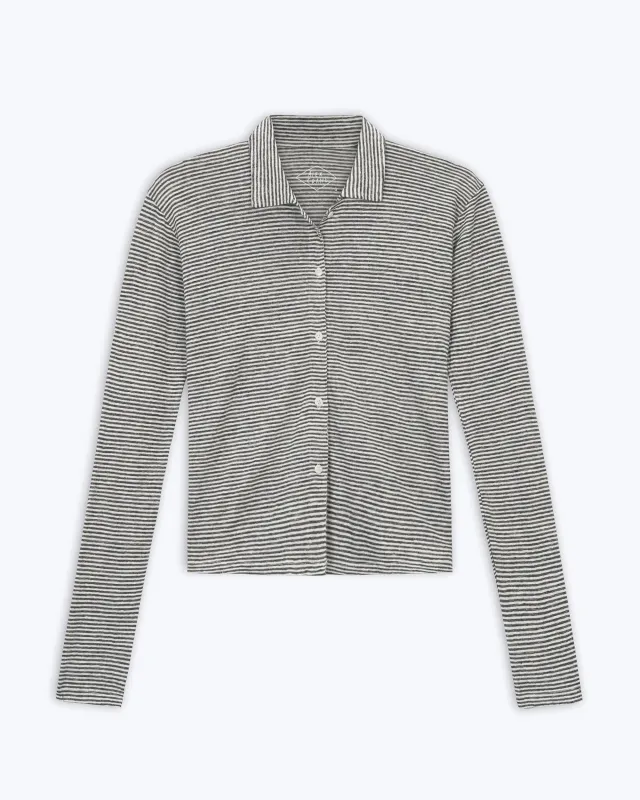 Women's Long Sleeve Knit Ola Shirt / Lines made by Alex Crane
