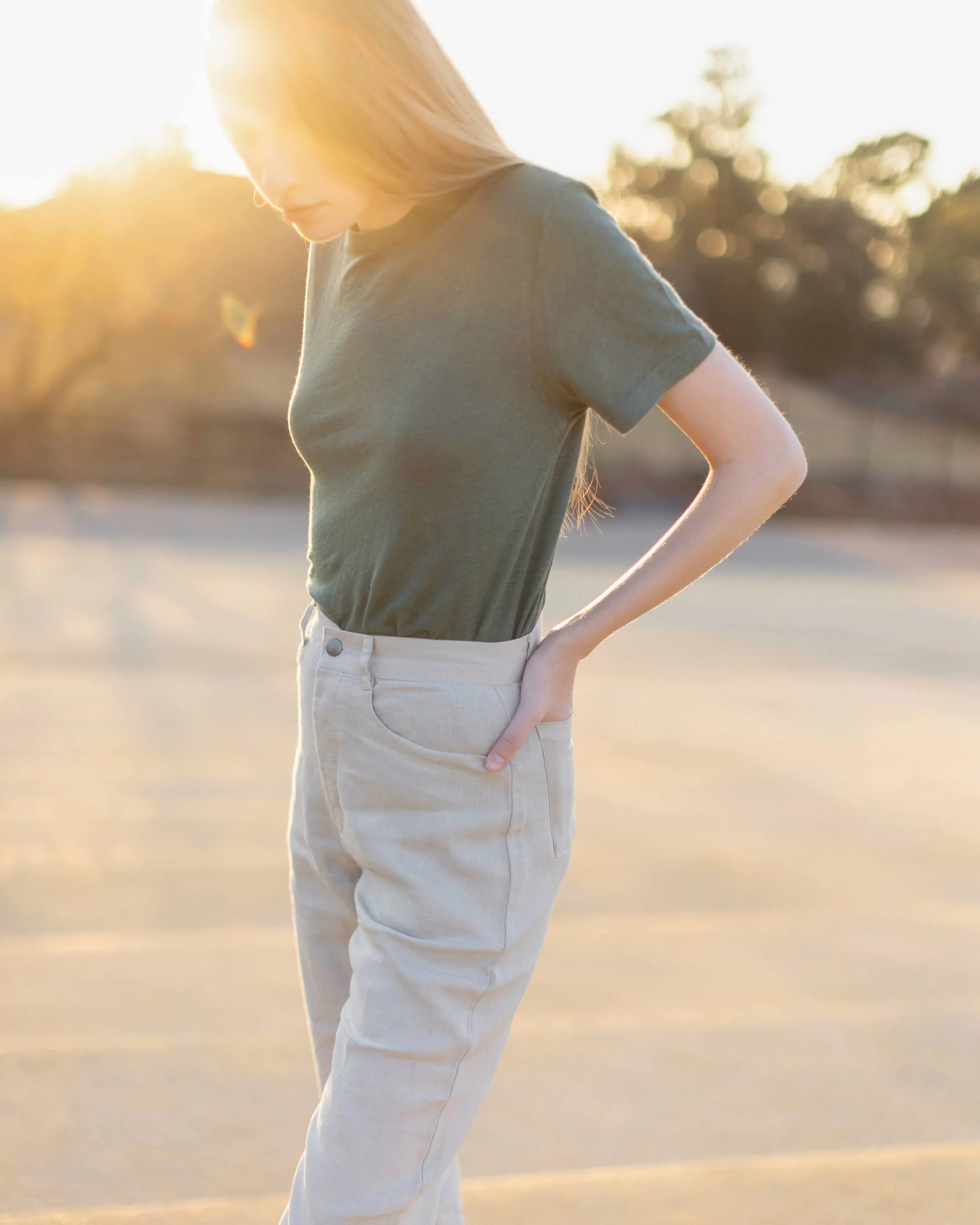 Sun Tee | Pine sold by Alex Crane