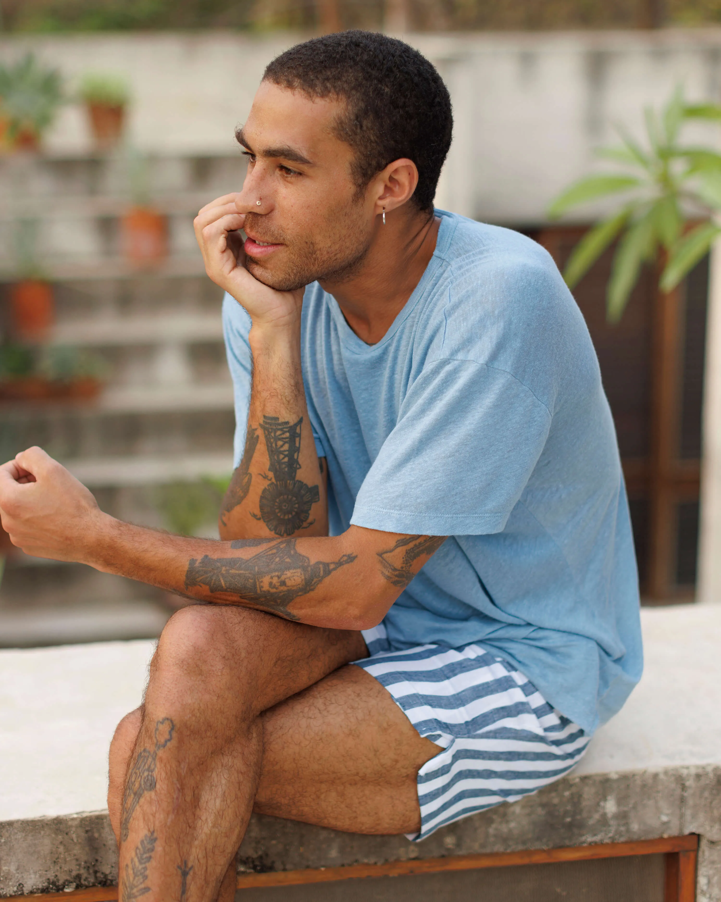 Sun Tee / Indigo sold by Alex Crane product image thumbnail 4