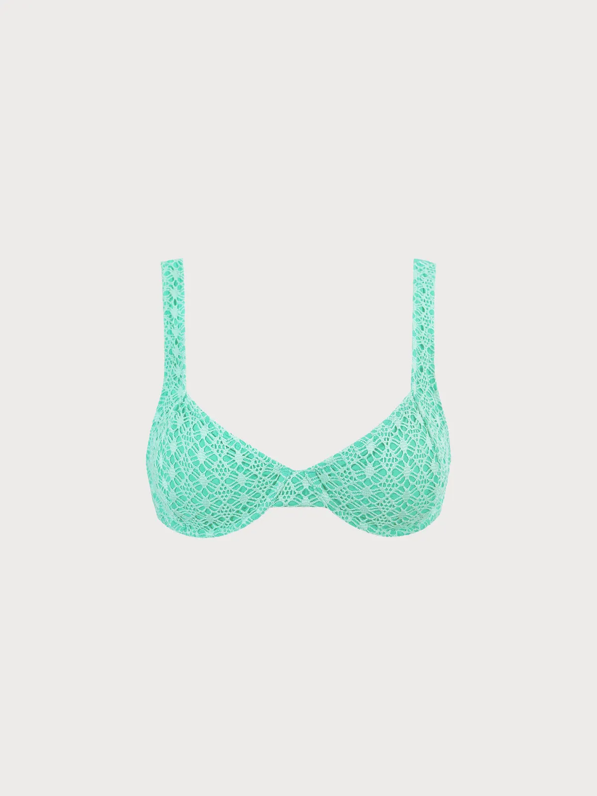 Cyan Mesh Underwire Bikini Top sold by BERLOOK product image thumbnail 5