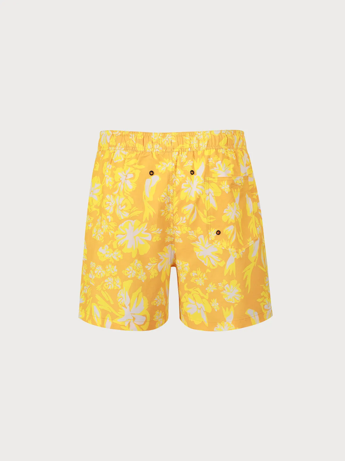 The Yellow Flower Print Beach Swimming Trunks sold by BERLOOK product image thumbnail 3