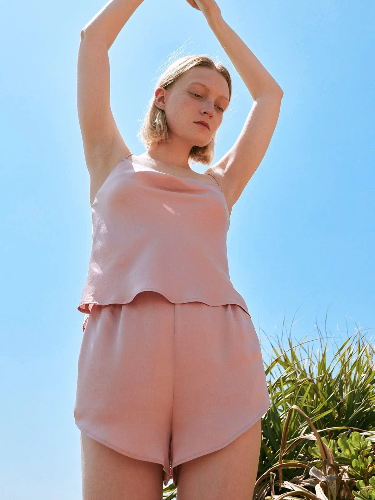 Solid Colored Sling Pajama Sets sold by BERLOOK product image thumbnail 4