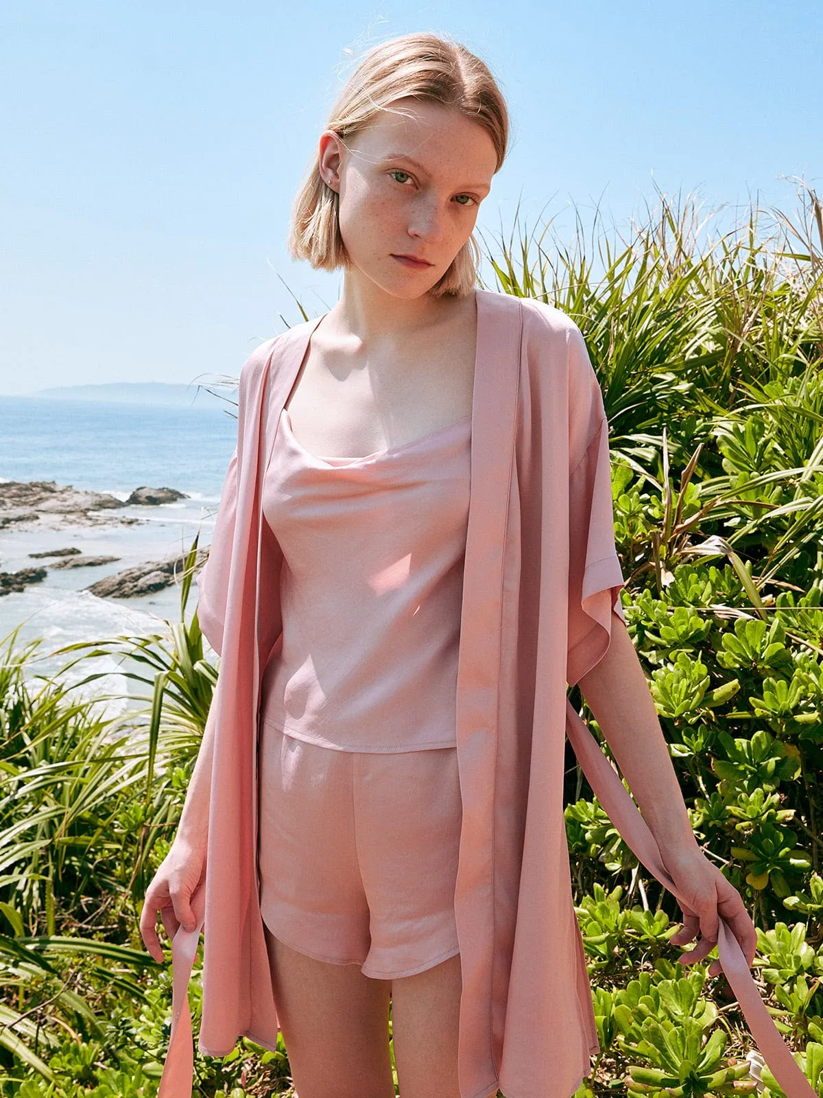 Solid Colored Sling Pajama Sets sold by BERLOOK product image thumbnail 2