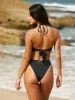 Black Back Tie Bikini Top sold by BERLOOK