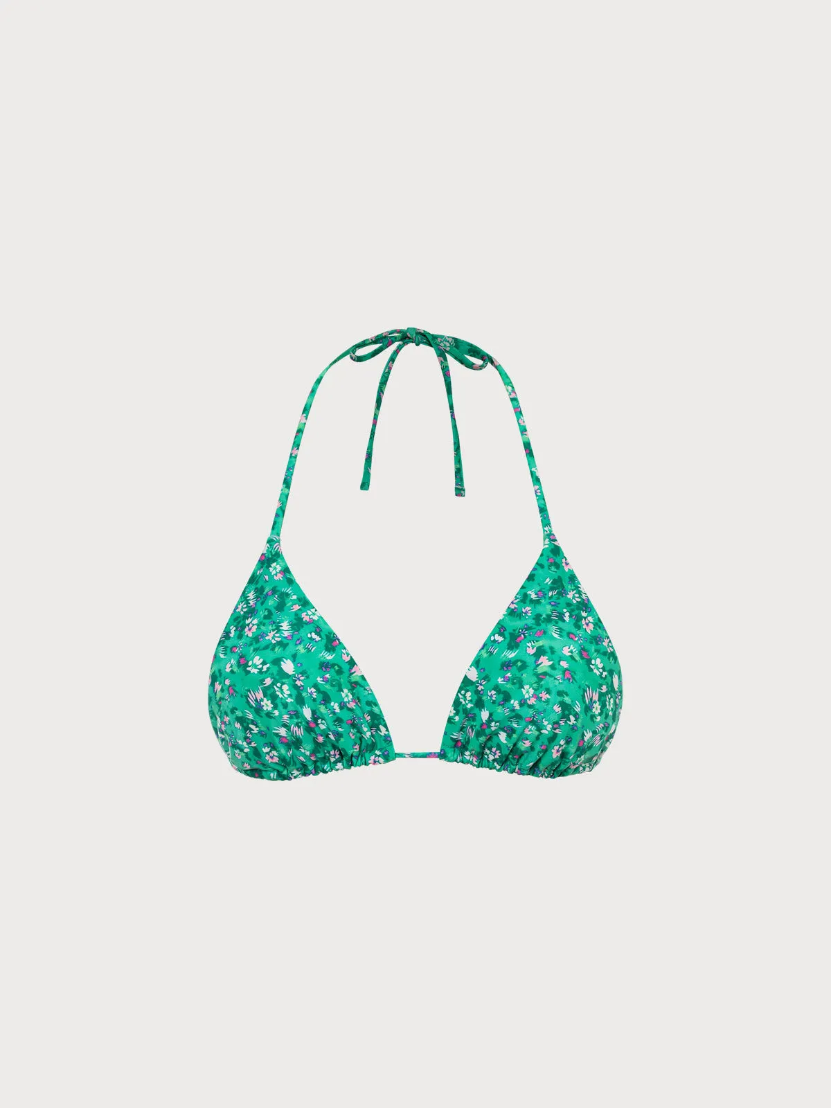 Floral Halter Triangle Bikini Top sold by BERLOOK product image thumbnail 5