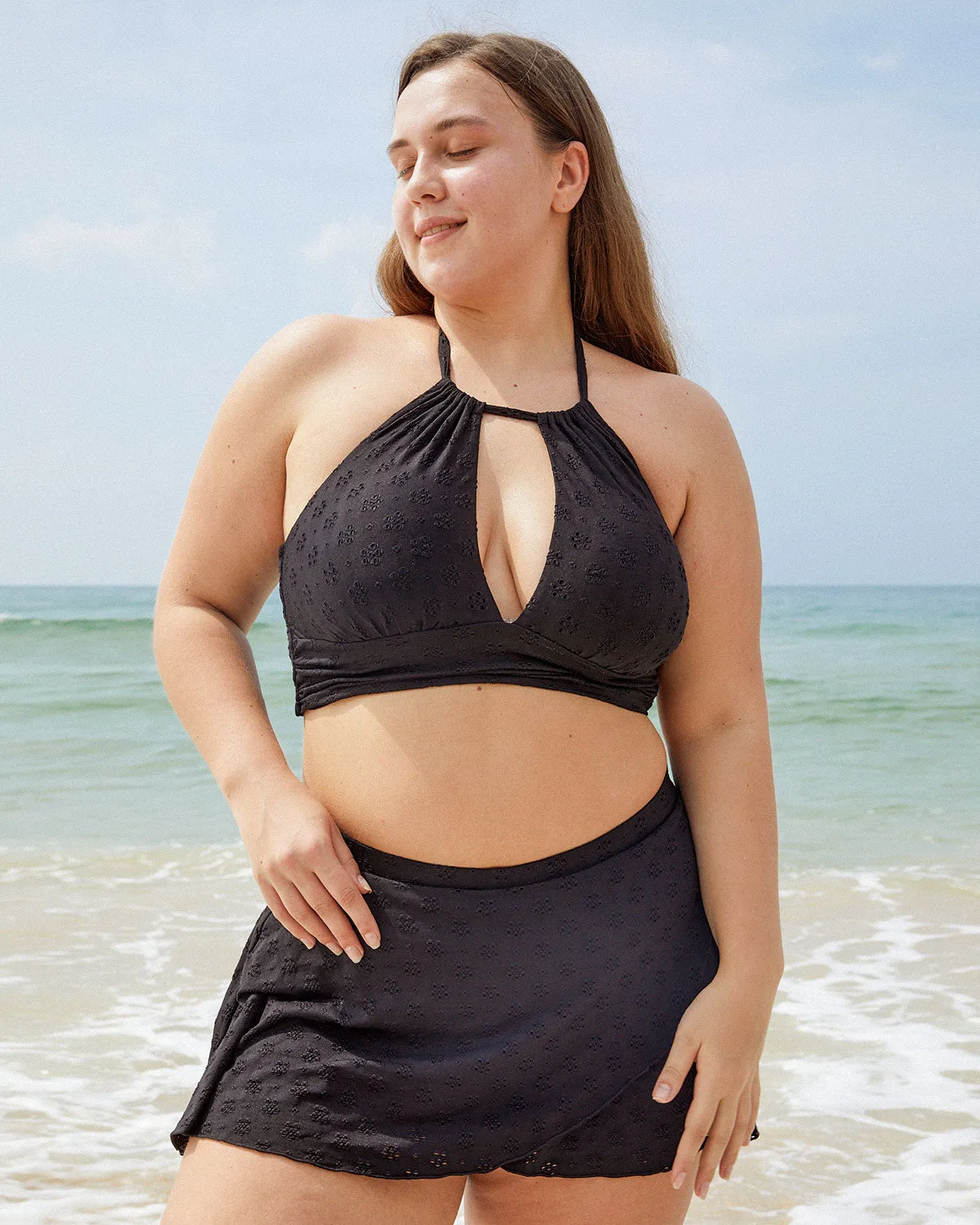 Floral Cutout Plus Size Tankini Top sold by BERLOOK product image thumbnail 4