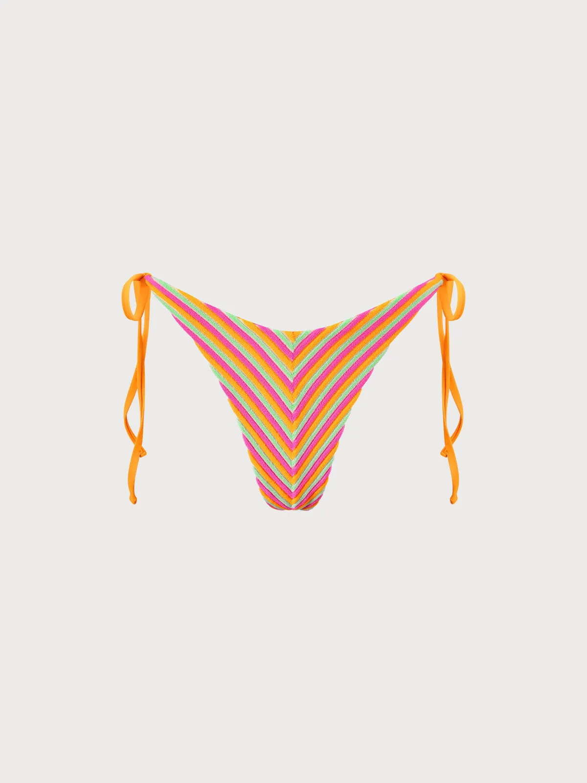 Plush Texture Stripe Tie Bikini Bottom sold by BERLOOK product image thumbnail 5