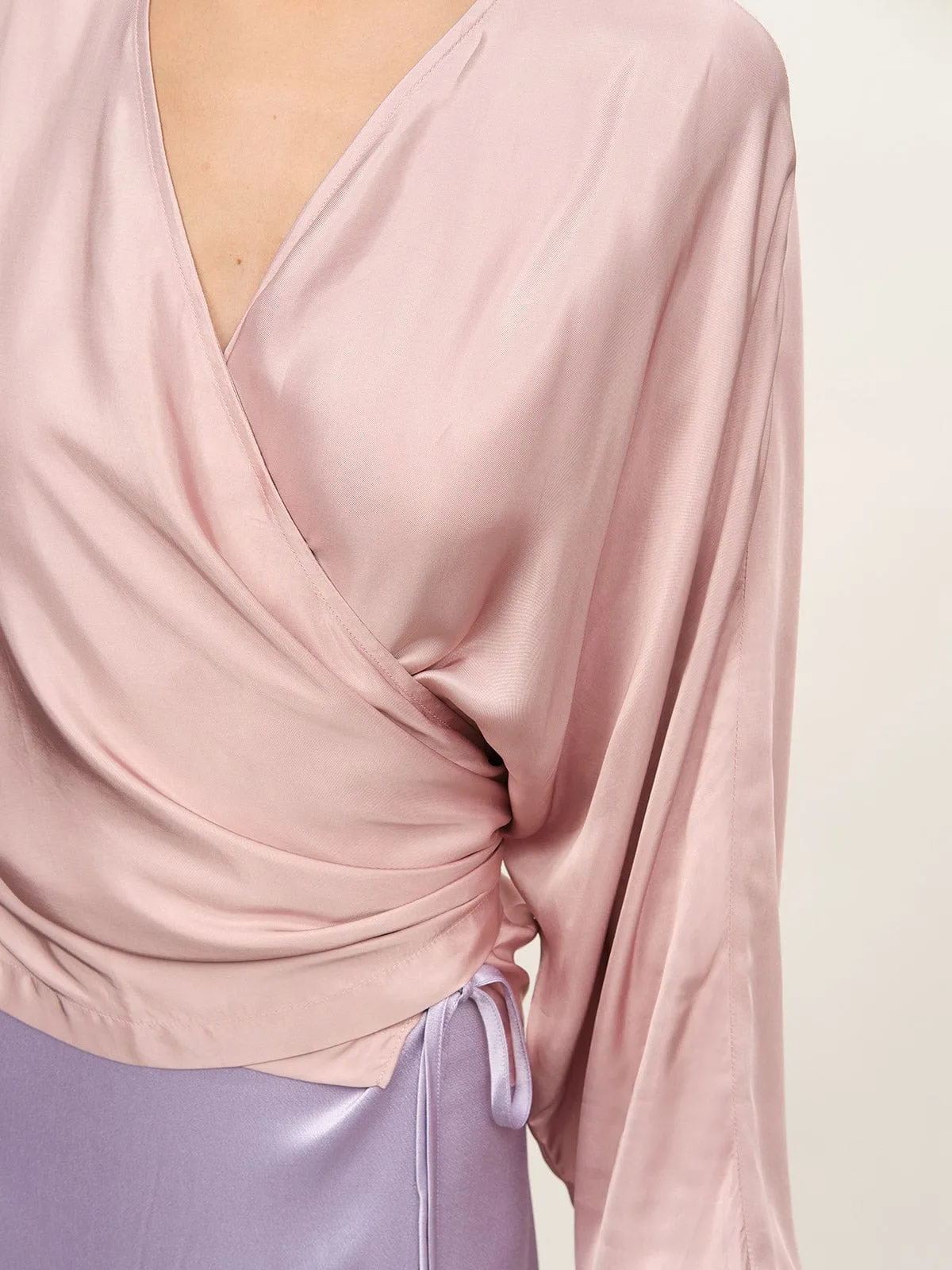 V Neck Wrap Blouse sold by BERLOOK product image thumbnail 4