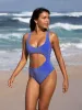 Lurex Cut Out One-Piece Swimsuit sold by BERLOOK