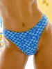 Blue Plaid Jacquard Bikini Bottom sold by BERLOOK