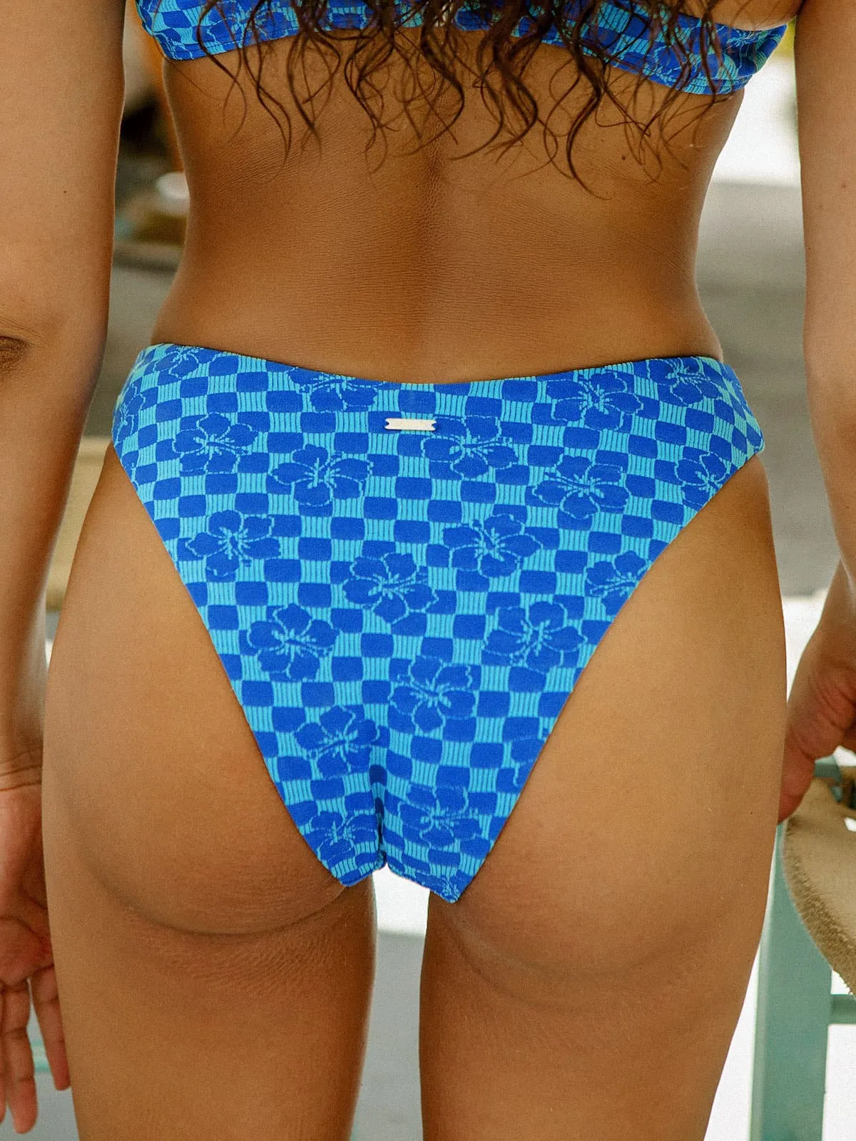 Blue Plaid Jacquard Bikini Bottom sold by BERLOOK product image thumbnail 5