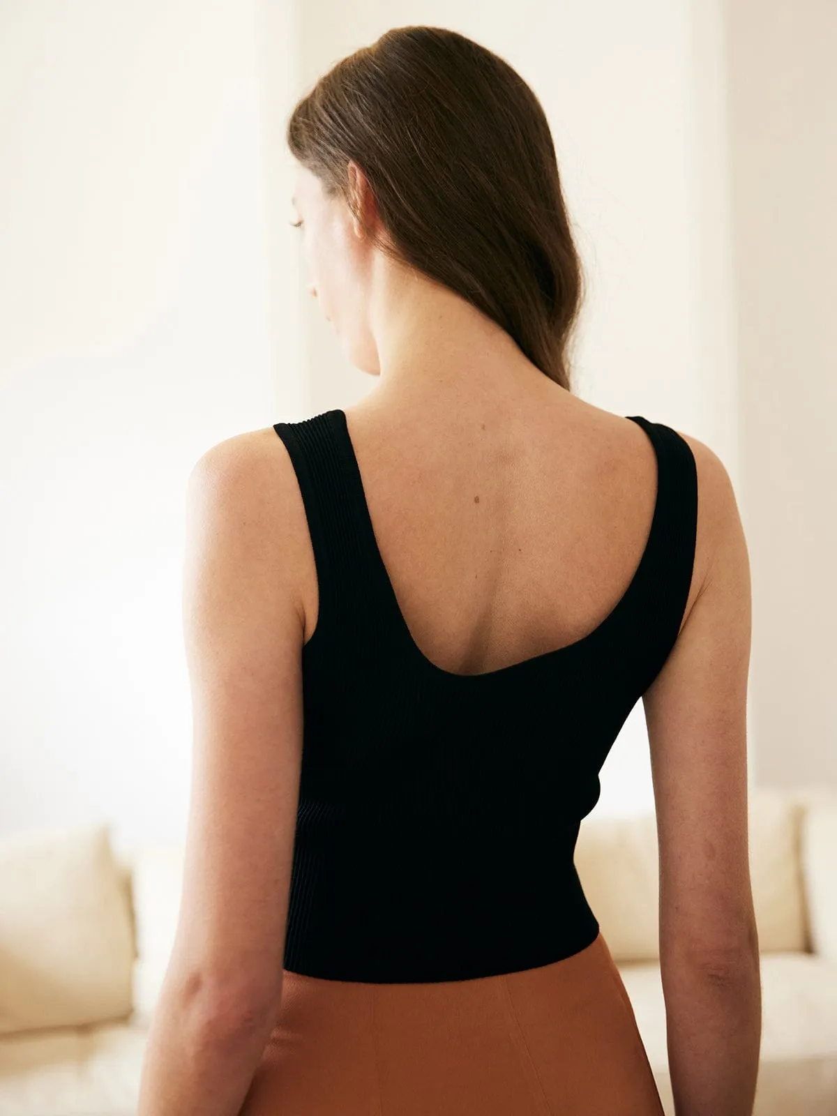 Ruched Textured Viscose Tank Top sold by BERLOOK product image thumbnail 5