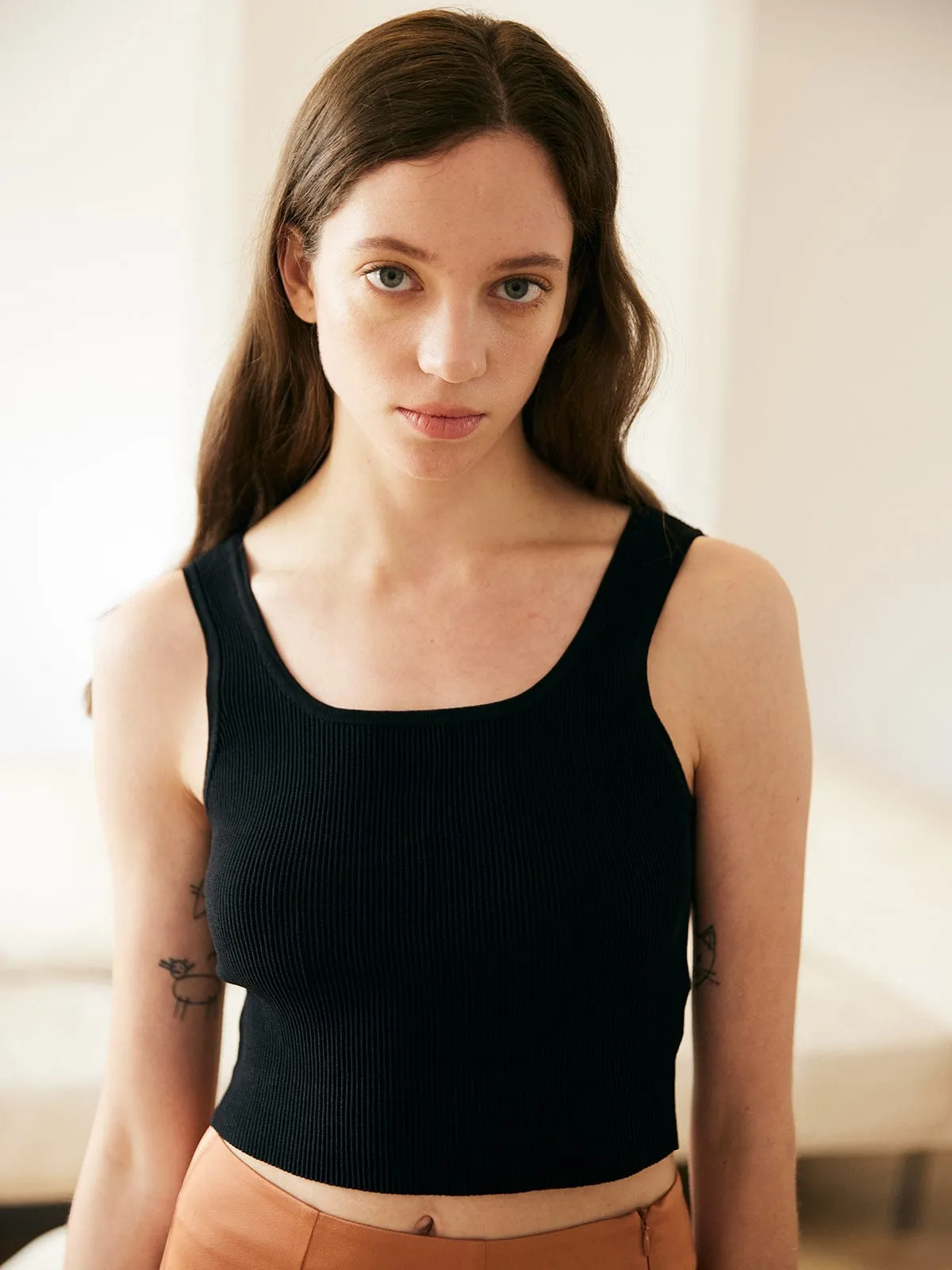 Ruched Textured Viscose Tank Top sold by BERLOOK product image thumbnail 4