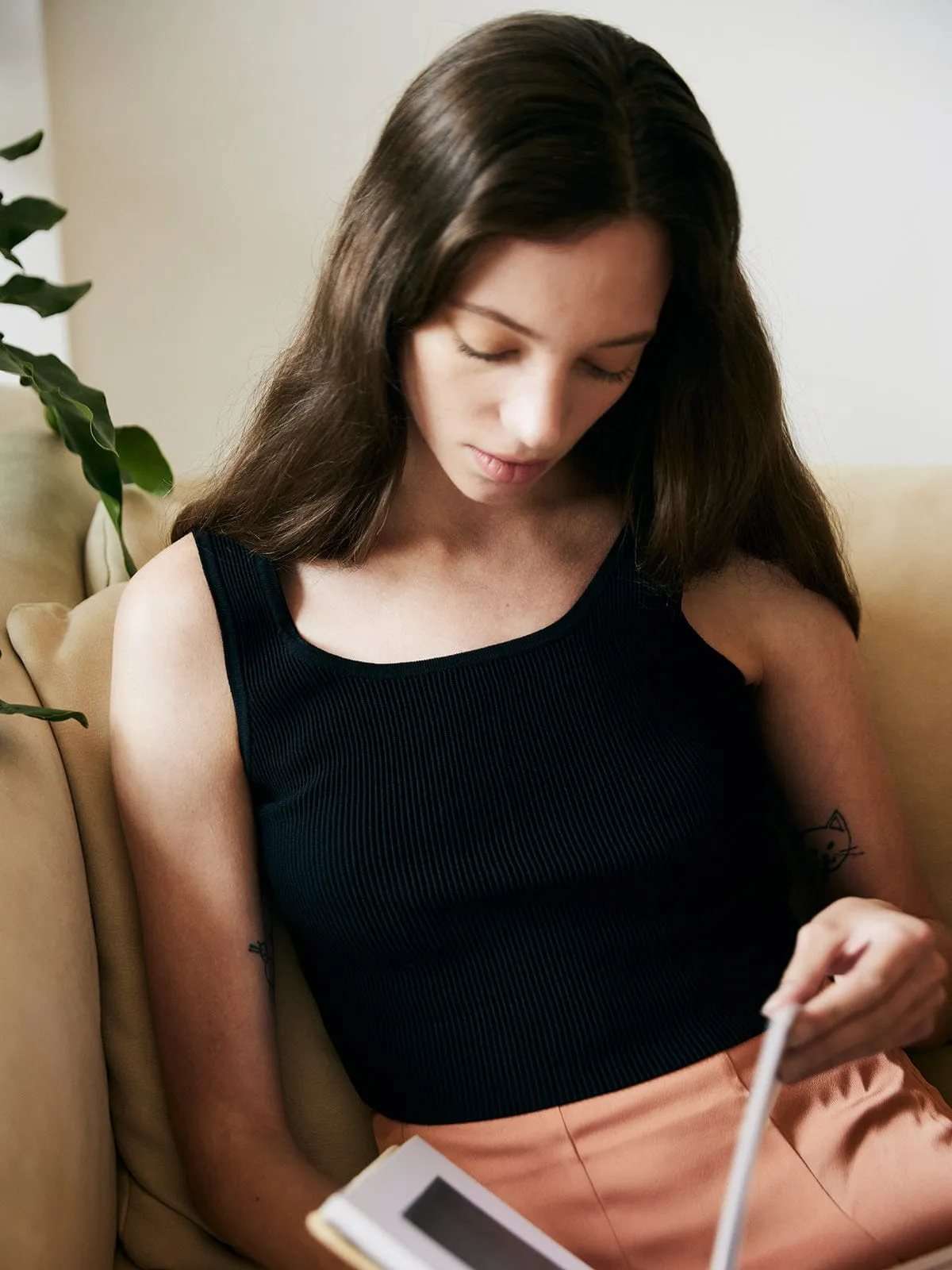 Ruched Textured Viscose Tank Top sold by BERLOOK product image thumbnail 3