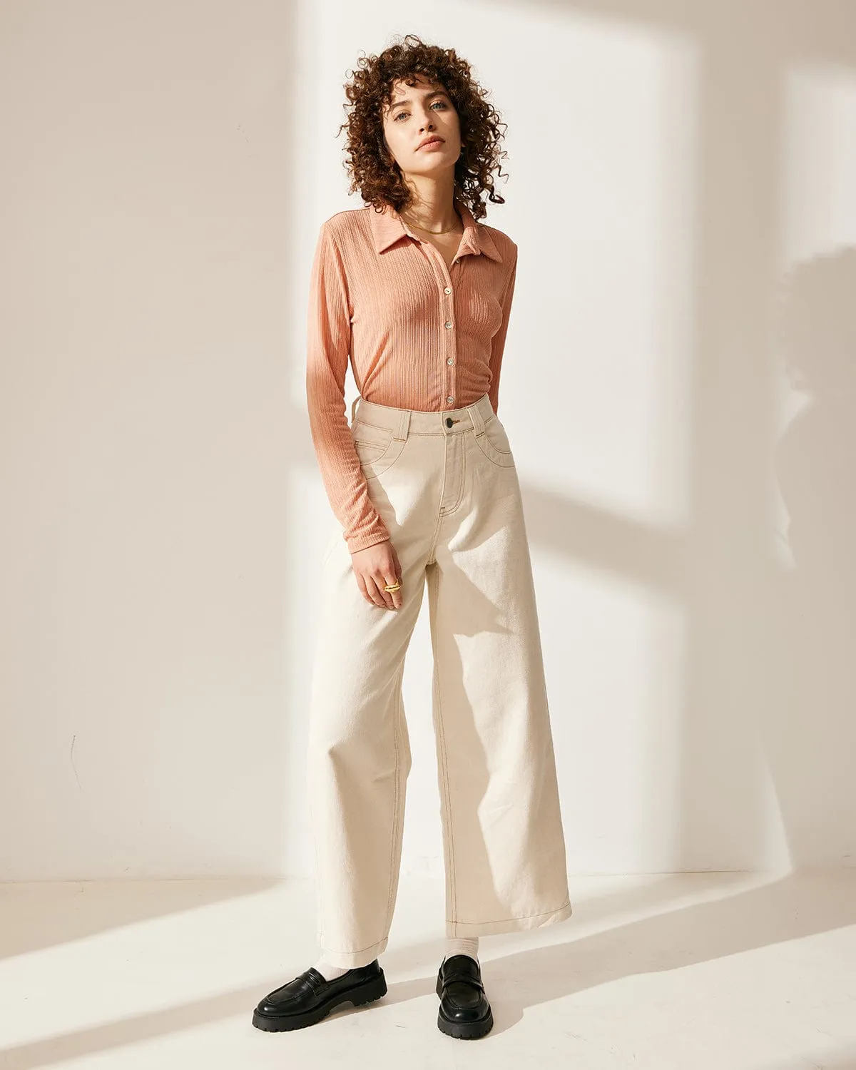 Ribbed Lapel Cardigan sold by BERLOOK product image thumbnail 2