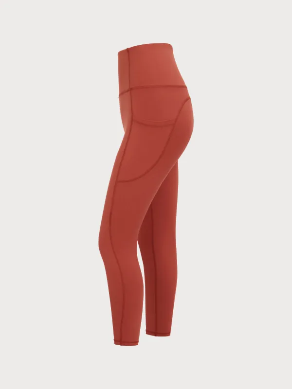 Brick Red Leggings 24” sold by BERLOOK