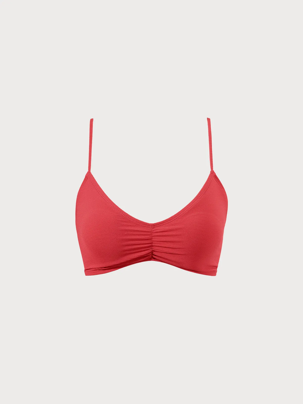 Red Ruched Bikini Top sold by BERLOOK product image thumbnail 5