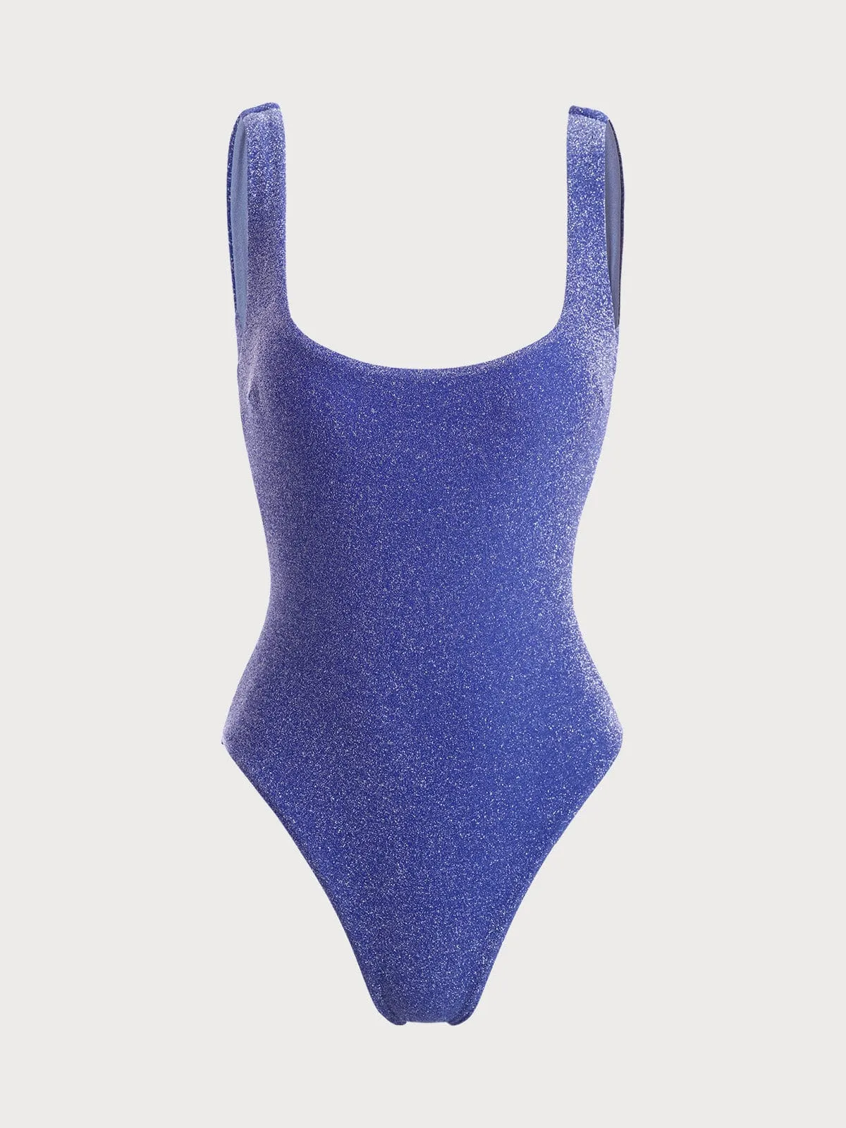 The Backless Lurex One-Piece Swimsuit-Blue sold by BERLOOK product image thumbnail 5