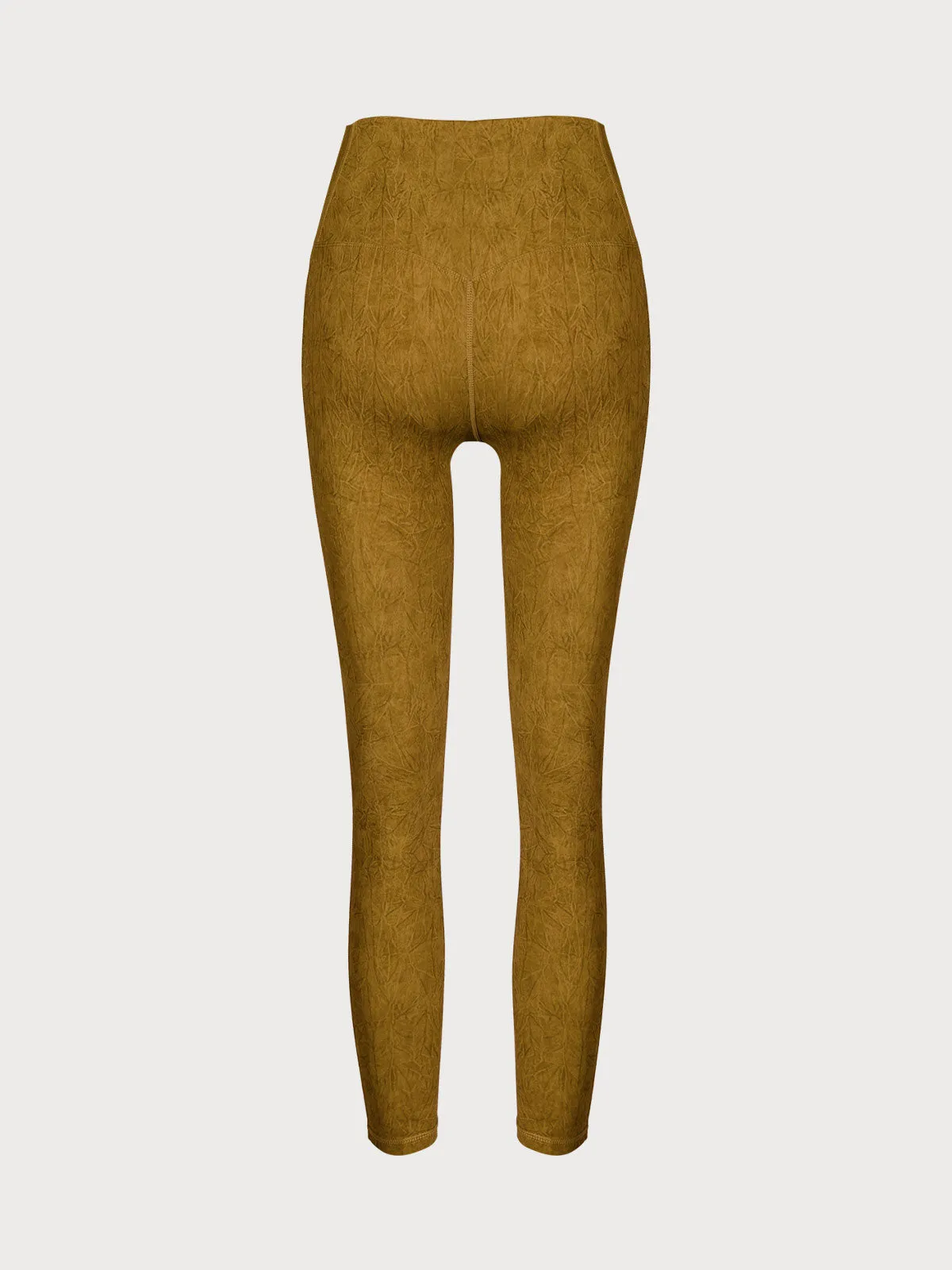 Yellow High Waisted Leggings 23” sold by BERLOOK product image thumbnail 5