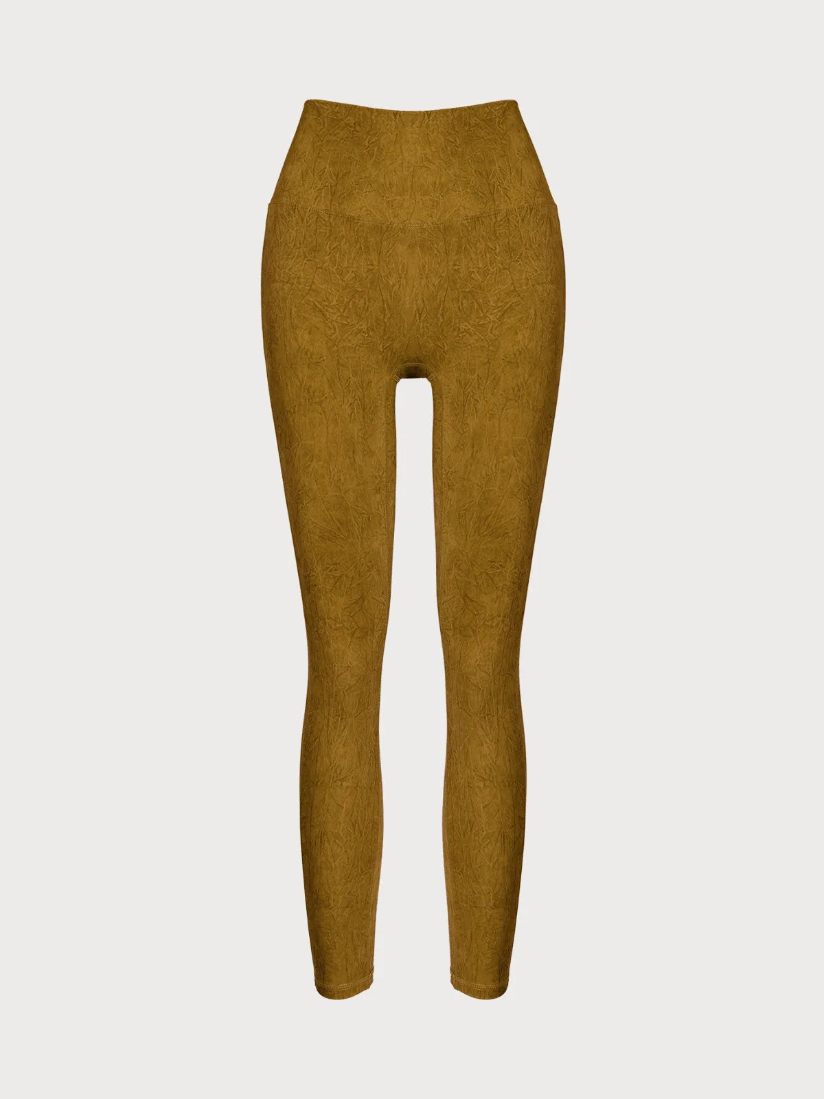 Yellow High Waisted Leggings 23” sold by BERLOOK product image thumbnail 4