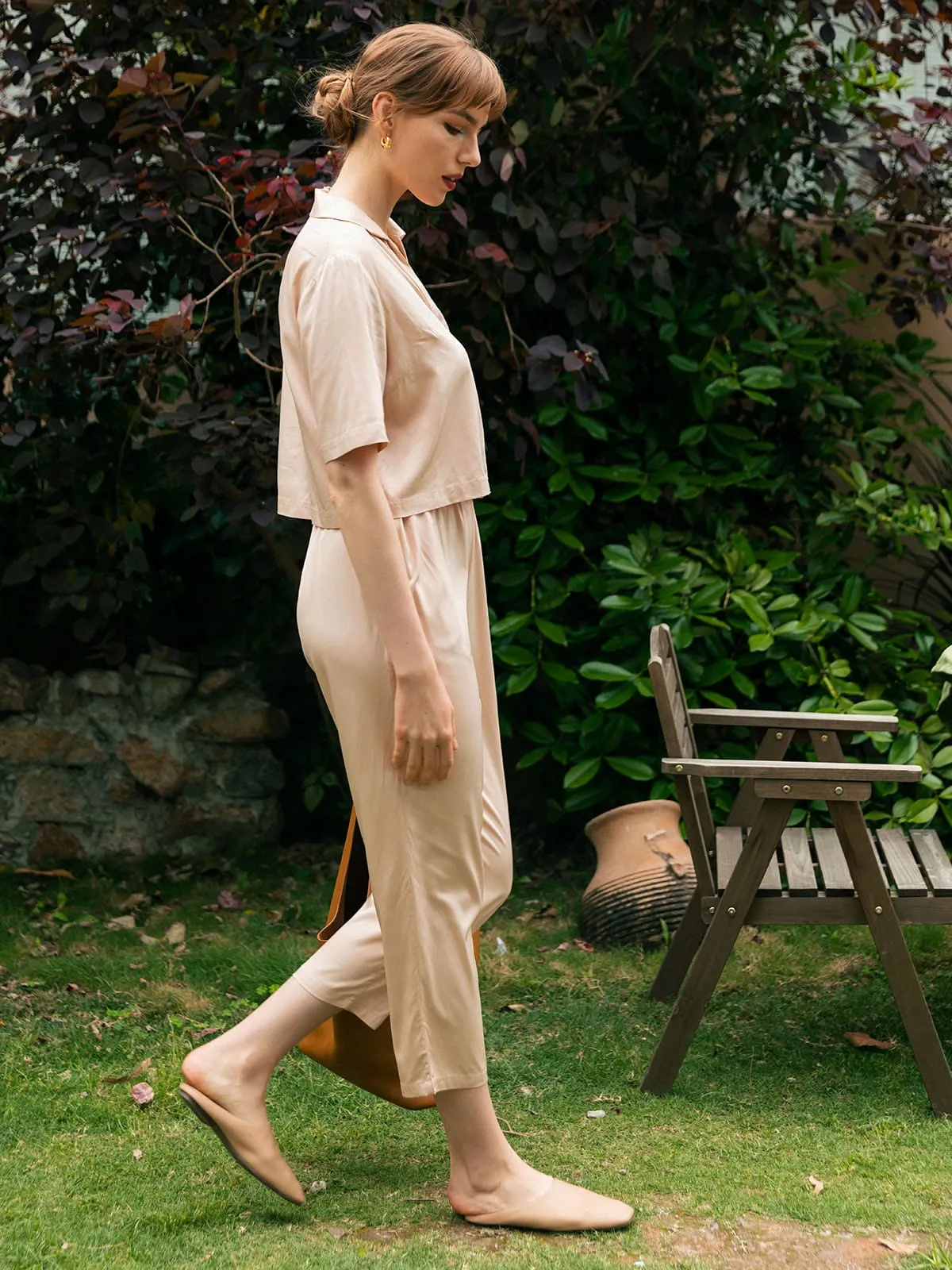 Pocket Viscose Crop Blouse sold by BERLOOK product image thumbnail 3