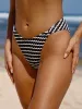 Black Geometric Textured Bikini Bottom sold by BERLOOK