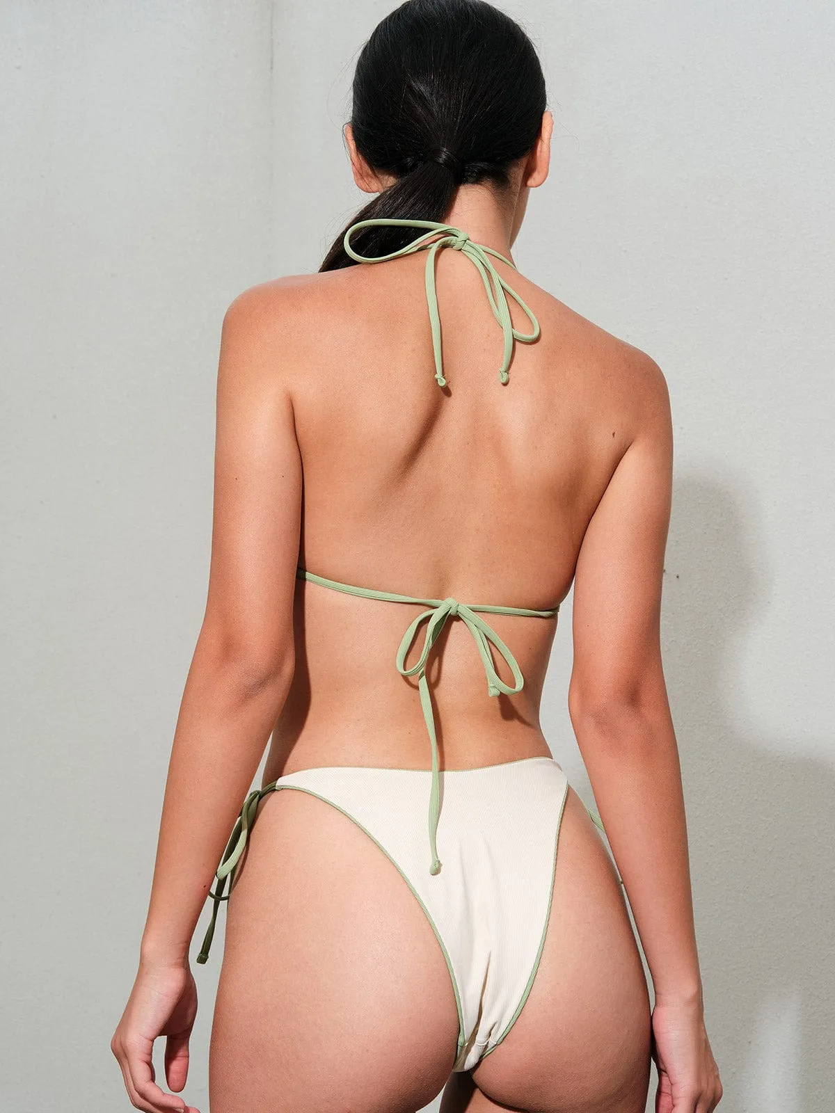 Ribbed Tie Reversible Bikini Bottom sold by BERLOOK product image thumbnail 4