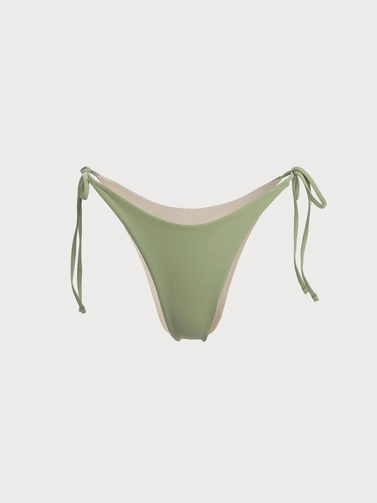 Ribbed Tie Reversible Bikini Bottom sold by BERLOOK product image thumbnail 5