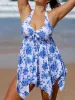 Floral Plus Size Halter Tankini Top sold by BERLOOK