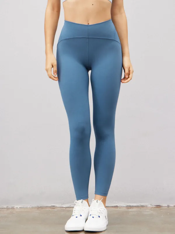 Blue Middle Waisted Leggings 25” sold by BERLOOK