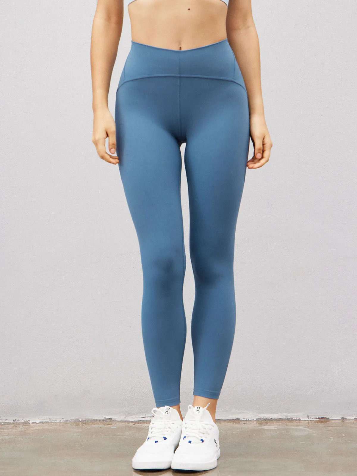 Blue Middle Waisted Leggings 25” sold by BERLOOK