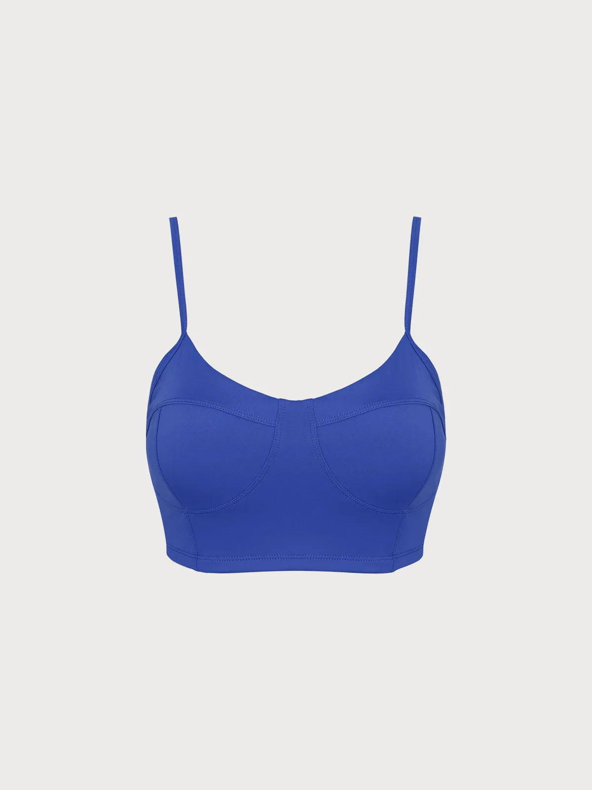 Navy V-Neck Sports Bra sold by BERLOOK product image thumbnail 5