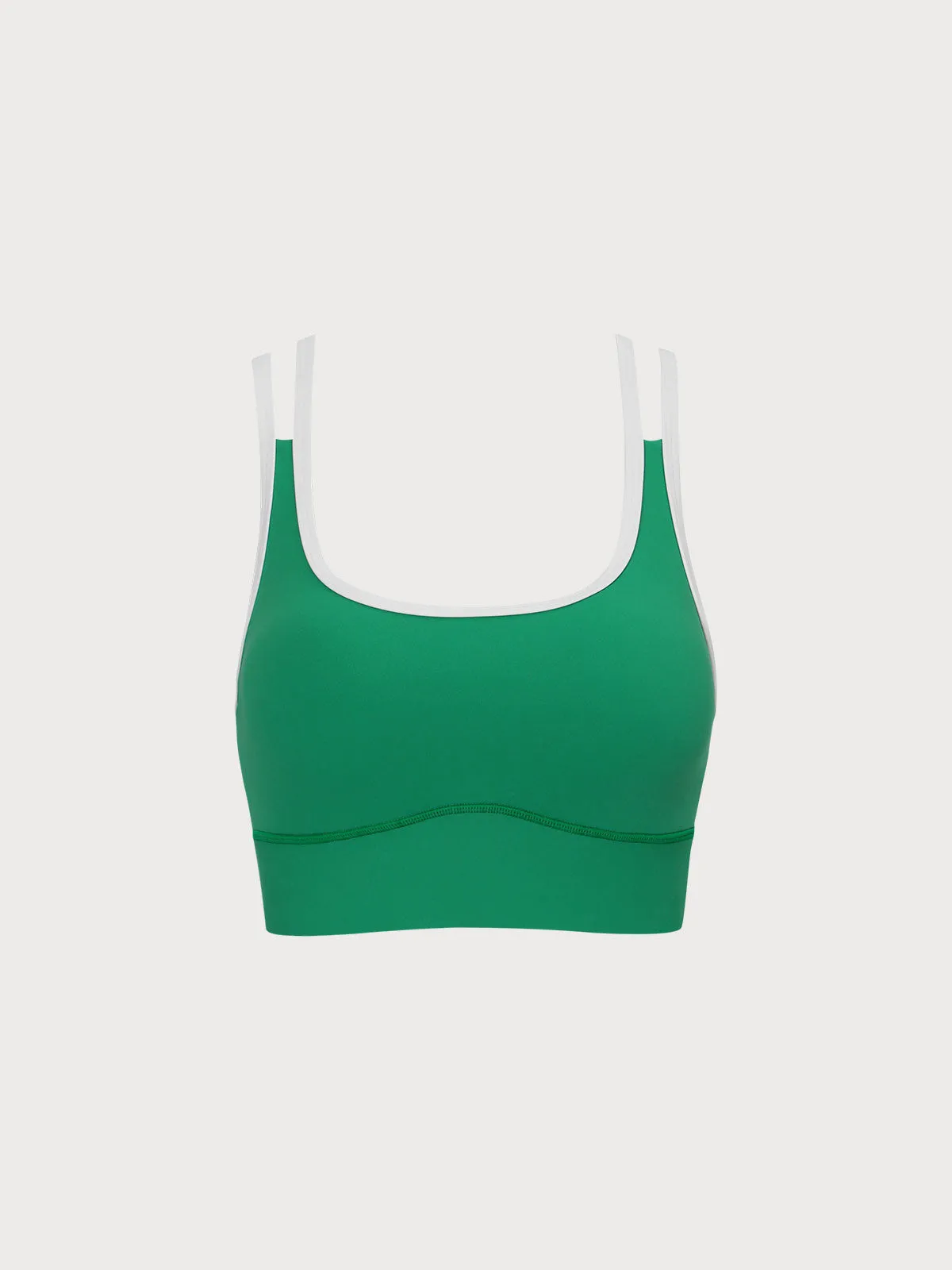 Green X Cross Yoga Sports Bra sold by BERLOOK