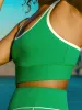 Green X Cross Sports Bra sold by BERLOOK