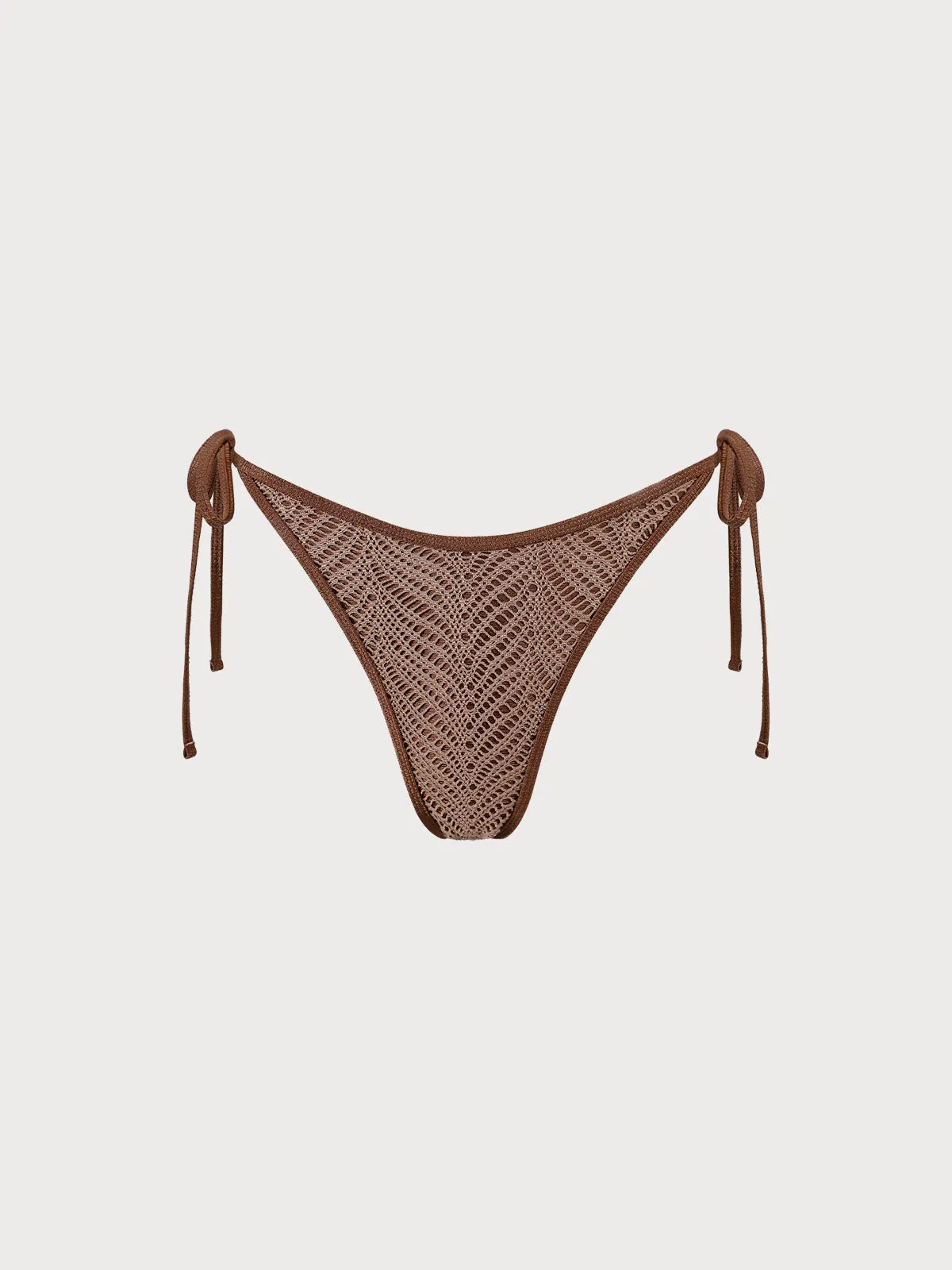Brown Crochet Tie Bikini Bottom sold by BERLOOK product image thumbnail 5