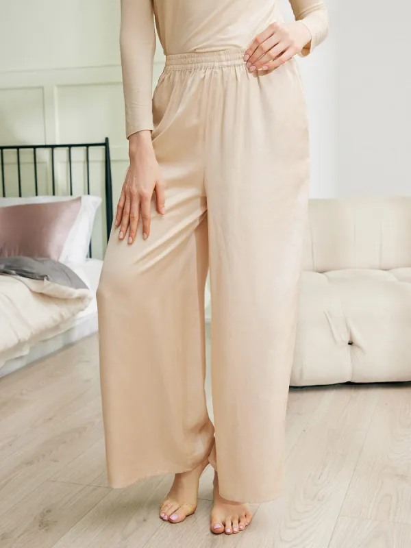 Elastic Waist Viscose Wide Leg Pants sold by BERLOOK