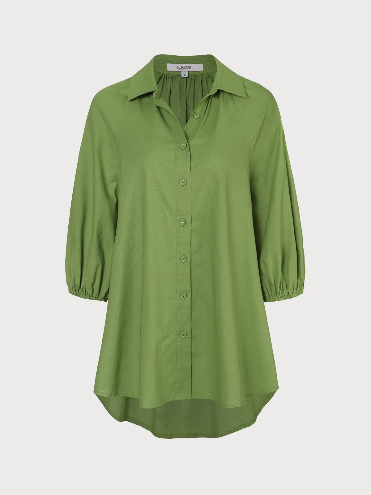 Shirt Collar Lantern Sleeve Cover-Up sold by BERLOOK product image thumbnail 5