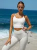 Beige V-Waist Leggings 26” sold by BERLOOK