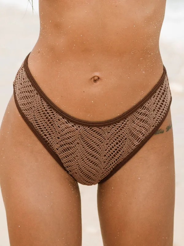 Brown Crochet Bikini Bottom sold by BERLOOK