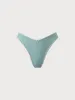Cyan Contrast Stitch Bikini Bottom sold by BERLOOK