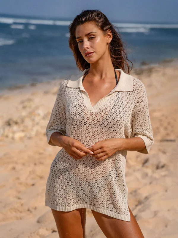 Apricot Crochet Cover-up sold by BERLOOK