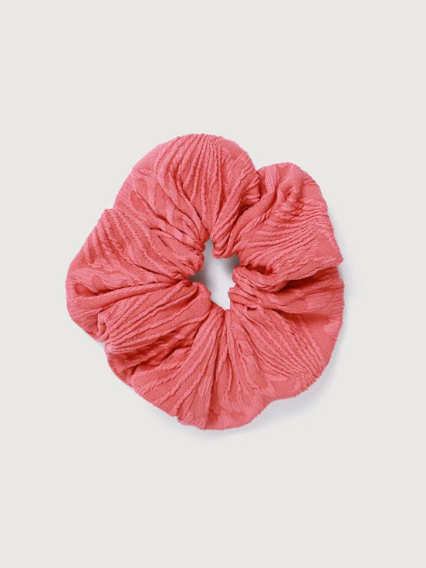 Red Jacquard Scrunchie sold by BERLOOK